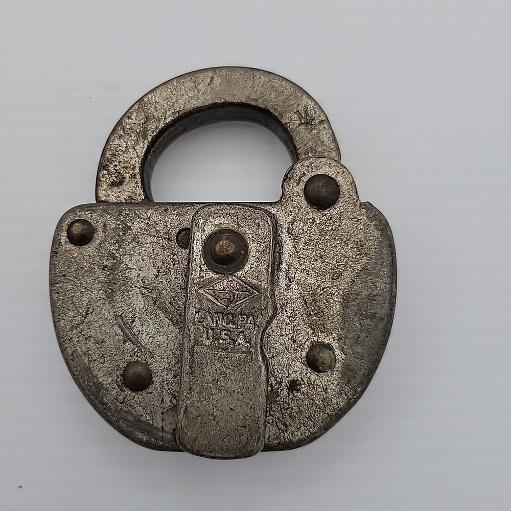 Vintage Railroad Lock Slaymaker Lancaster PA USA 1966 Heavy Steel Padlock